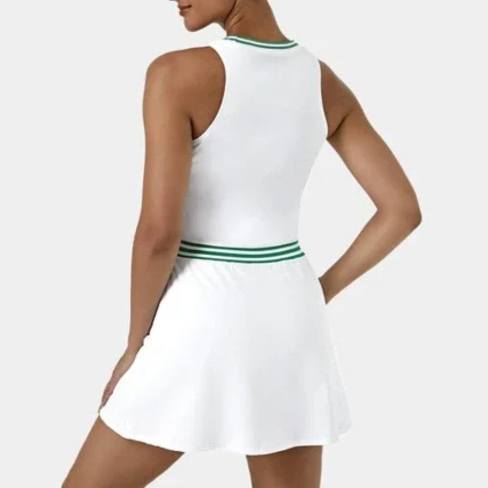 Halara Activity Dress - White with Green Stripe - NWT - Size XL